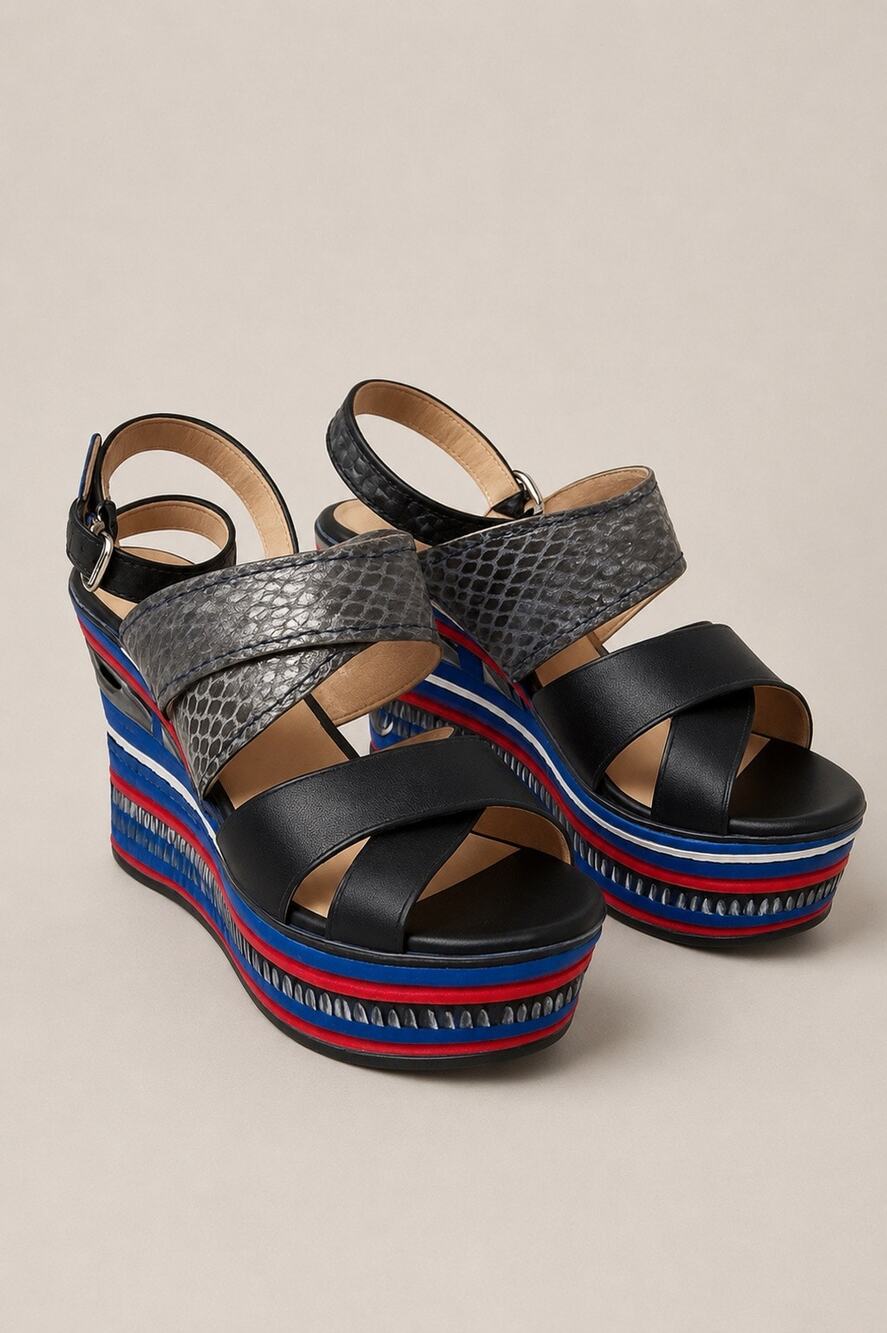 Opening Ceremony Multi Colored Wedge Sandals